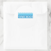 Venice Beach Waves Runder Aufkleber (Tasche)