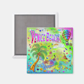 Venice Beach Zeitlose Melodie Magnet (Vorderseite/Rückseite)