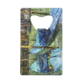 Venice Blue Gondolas Painting Geldbeutel Flaschenöffner (Rückseite)