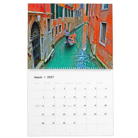VENICE Calendar Kalender (Mär 2027)