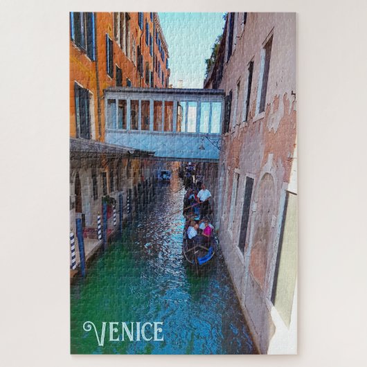 Venice Canal Gondolas Covered Skywalk Palazzos Puzzle (Vertikal)