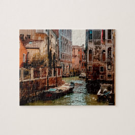 Venice Canal Gondolas in Italien Fotografie Puzzle