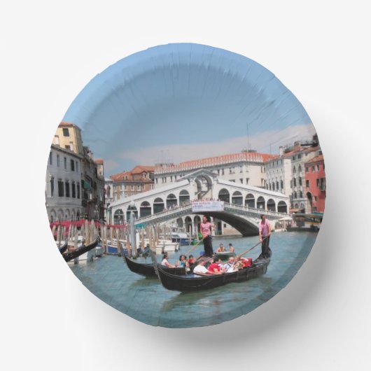 Venice Canal Paper Bowls Pappteller (Vorderseite)