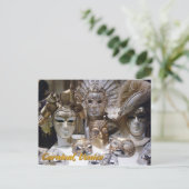 Venice-Carnaval-Masken Postkarte (Stehend Vorderseite)