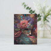 Venice Carnival Florals Postkarte (Stehend Vorderseite)