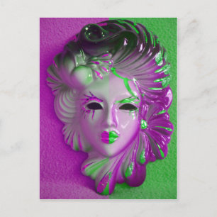 Venice Carnival Mask ELF Postkarte
