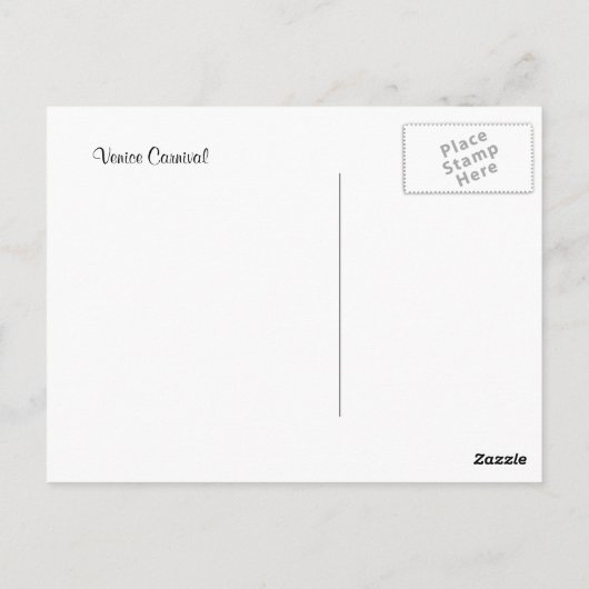 Venice Carnival Postkarte (Rückseite)