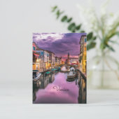 Venice, colorful scenic photograph, postkarte (Stehend Vorderseite)