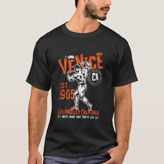 Venice Est 1905 California Distressed T-Shirt (Vorderseite)