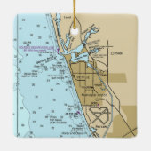 Venice Florida Chart Keramikornament (Rückseite)