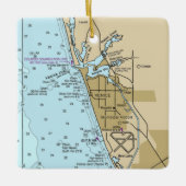 Venice Florida Chart Keramikornament (Vorderseite)