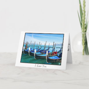 Venice Gandola mit Liebe Zitat Karte