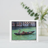 Venice Gnadola & Canal mit Liebe Zitat Postkarte (Stehend Vorderseite)