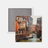 Venice Gondola Canal Italien Fotografie Magnet (Vorderseite/Rückseite)