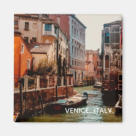 Venice Gondola Canal Italien Fotografie  Magnet (Vorne)