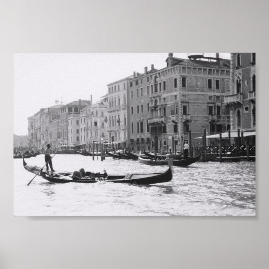 Venice Gondola Gondolier Italien Art Fotograf Poster (Vorne)