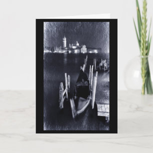 Venice Gondola in der Nacht / Italien Karte