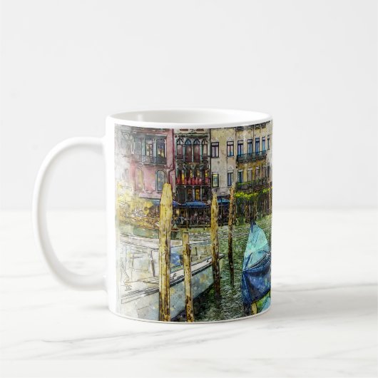 Venice Gondola Malszene Kaffeetasse (Links)