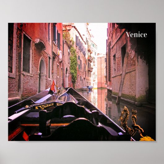 Venice Gondola Ride on Canal, Italien Poster (Vorne)