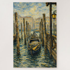 Venice Gondola Van Gogh Style Mosaic Art Puzzle