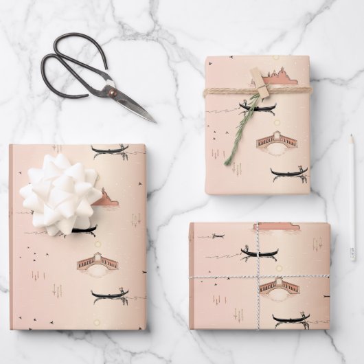 Venice Gondolas Daytime Geschenkpapier Set (Vorderseite)