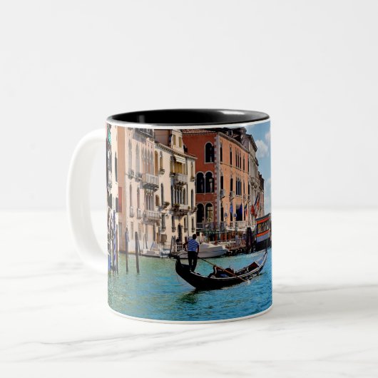 Venice Gondolas Zweifarbige Tasse (Vorderseite Links)
