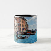 Venice Gondolas Zweifarbige Tasse (Mittel)