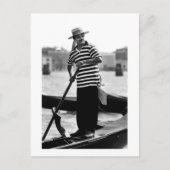 VENICE GONDOLIER MIT HUT POSTKARTE (Vorderseite)