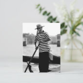 VENICE GONDOLIER MIT HUT POSTKARTE (Stehend Vorderseite)