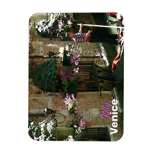 Venice Gondolier Travel Souvenir Magnet (Vertikal)
