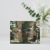 Venice Gondolier Travel Souvenir Postkarte (Stehend Vorderseite)