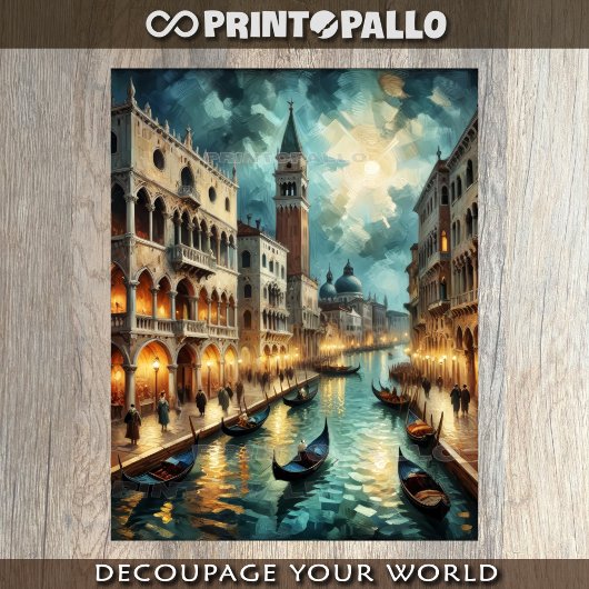 Venice Grand Canal in der Nacht Seidenpapier