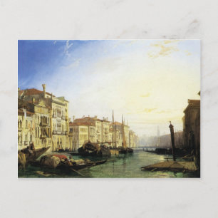 Venice Grand Canal, Sunset von Richard Bonington Postkarte