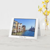 Venice Grand Canal with Love Quote Karte (Gelbe Blume)