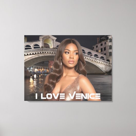 VENICE - I LOVE VENICE LEINWANDDRUCK (Vorderseite)
