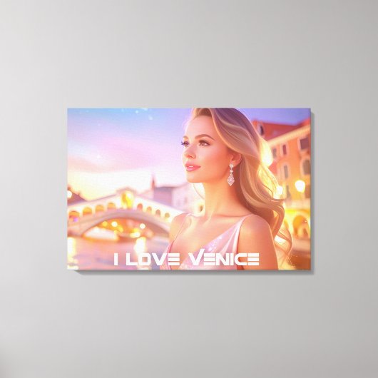 VENICE - I LOVE VENICE - LEINWANDDRUCK (Vorderseite)