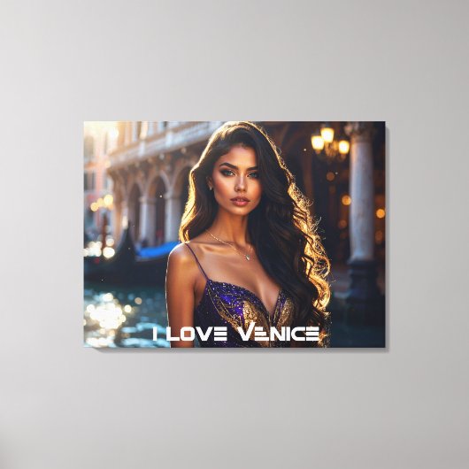 VENICE - I LOVE VENICE LEINWANDDRUCK (Vorderseite)