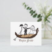 Venice Italy Bride Postkarte (Stehend Vorderseite)
