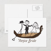 Venice Italy Bride Postkarte (Vorne/Hinten)