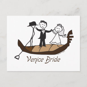 Venice Italy Bride Postkarte
