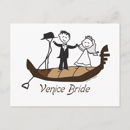 Venice Italy Bride Postkarte (Vorderseite)