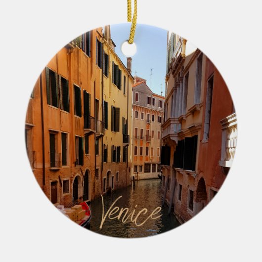 Venice Italy Canal Buildings Travel Keramik Ornament (Vorne)