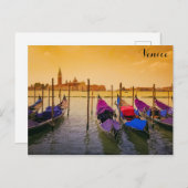 Venice Italy Gondolas Postkarte (Vorne/Hinten)