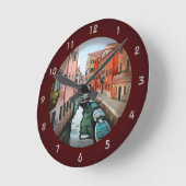 Venice, Italy - Navigation Canal Runde Wanduhr (Winkel)