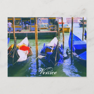 Venice Italy Postcard Post Card Gondolas Postkarte