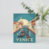 Venice Italy Rialto Bridge Vintage  Postkarte (Stehend Vorderseite)
