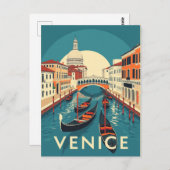 Venice Italy Rialto Bridge Vintage  Postkarte (Vorne/Hinten)