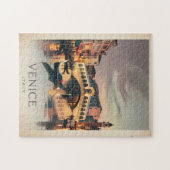 Venice Italy Rialto Bridge Vintage Twilight Rustic Puzzle (Horizontal)