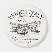 Venice Italy Vintage Old Landscape Magnet (Vorne)