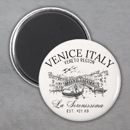 Venice Italy Vintage Old Landscape Magnet